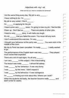 Interesting interested exercises