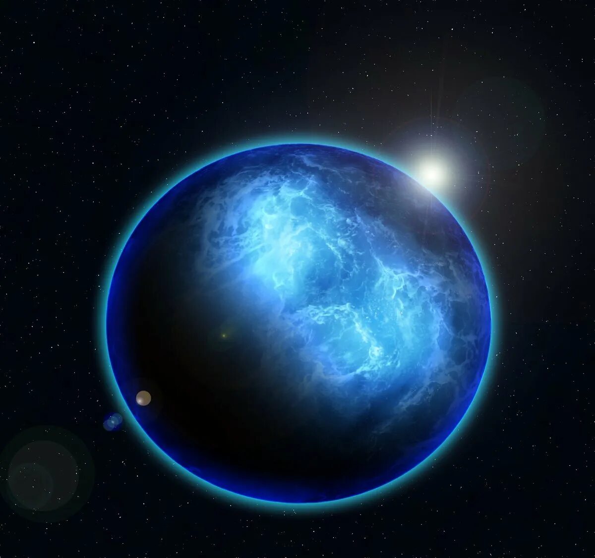 Планета океан название. Экзопланета Кеплер 22b. Океаническая Планета. Водяная Планета. Планета вода.