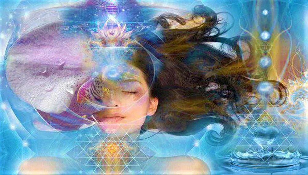 Подсознательное чувство. Третий глаз эзотерика. Синий мозг. Сильный разум. Эзотерическая живопись.