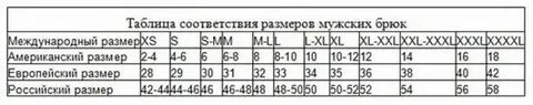 46 размер это какая буква мужской