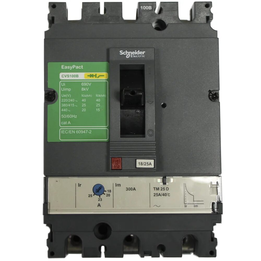 Автоматический выключатель EASYPACT CVS 160b 25ка 3p tm160d. EASYPACT CVS 100b tm100d. Schneider Electric автомат 100а. Авт.выкл.Schneider Electric EASYPACT CVS 100в 35/50a. Автоматический выключатель с25