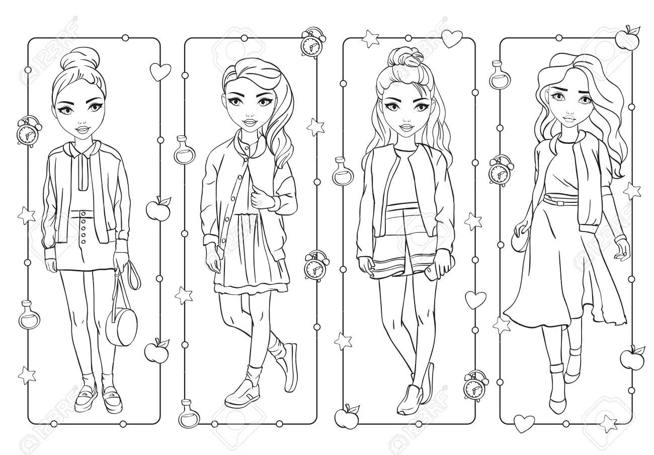 Раскраска девочка в купальнике (Много фото!) - drawpics.ru