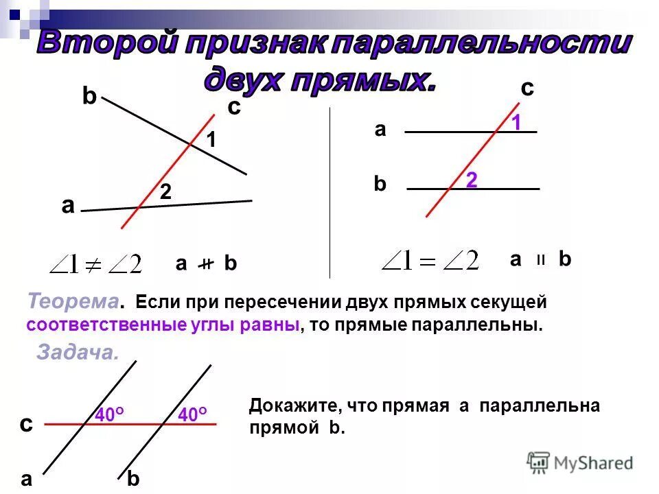 Назови пару параллельные. Признаки параллельности прямых двух прямых. Признаки параллельности 2 прямых накрест лежащие. Чертеж к теоремам параллельности двух прямых. Признак параллельности прямых по соответственным углам.