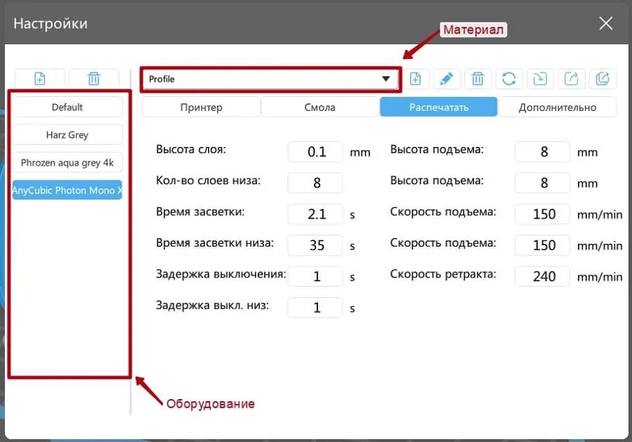 Читубокс параметры печати. Chitubox настройки. Chitubox настройки для Anycubic Photon. Читубокс настройки печати. Chitubox 2.0