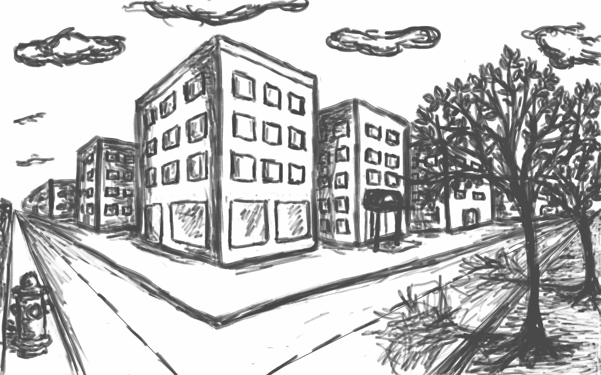 Городской пейзаж рисунок. Картинки для срисовки город. Город рисунок легкий. Эскиз городского пейзажа. Включи простые города