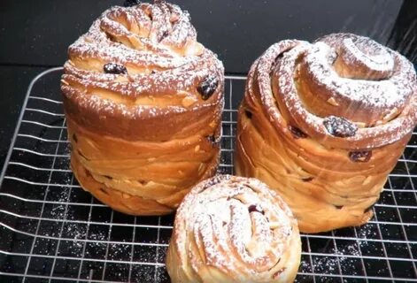 Кулич из слоеного дрожжевого теста
