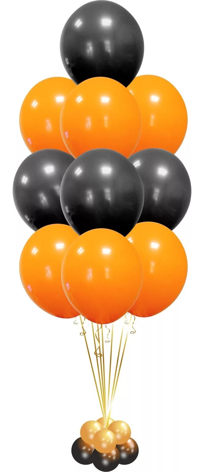 Десять из шаров. Фонтаны из шаров. Оранжево-черные шары. Черно оранжевые шары. Фонтан из 10 шаров.
