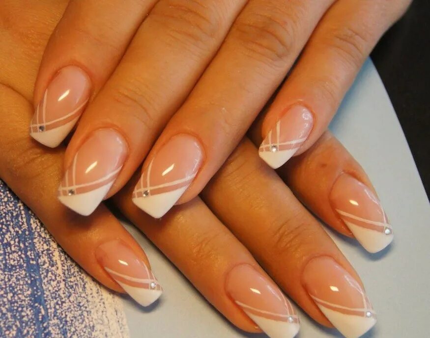 треугольный френч на квадратных