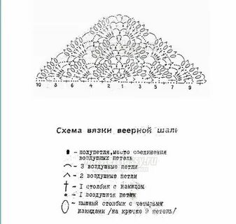 Шали крючком схемы с описанием