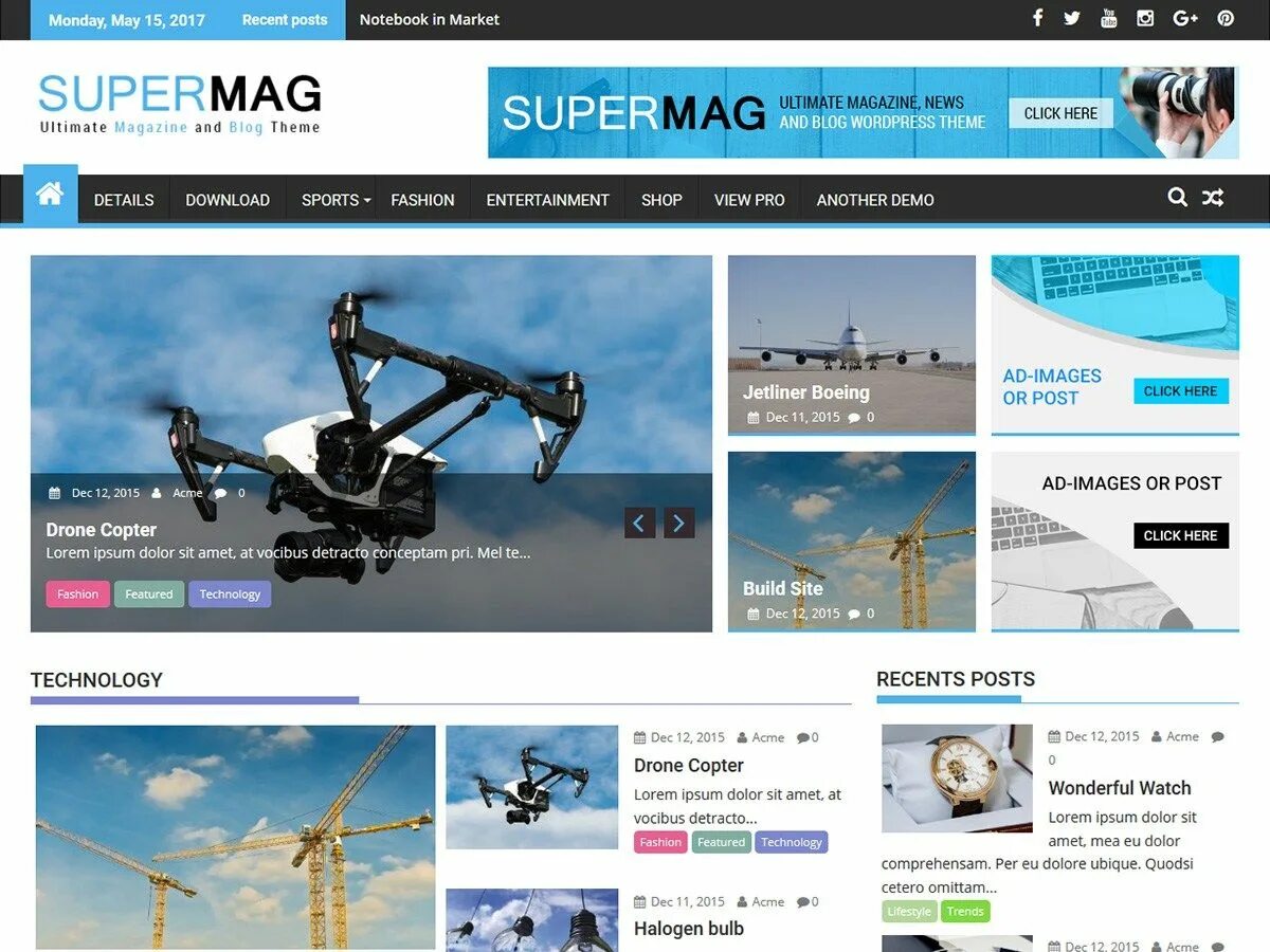 Details theme. SUPERMAG шаблон. Тема k2 для WORDPRESS. Супермаг Loya. WORDPRESS новости.