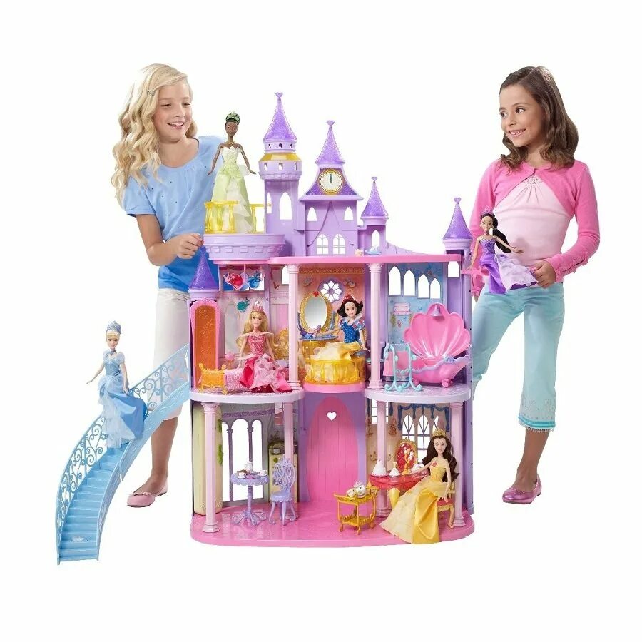 Большой набор кукол. Куклы Disney Princess Dream Castle. Дом для кукол дворец принцесс Disney Princess. Игрушка Hasbro Disney Princess dp набор замок арт е89905. Замок Рапунцель Хасбро.
