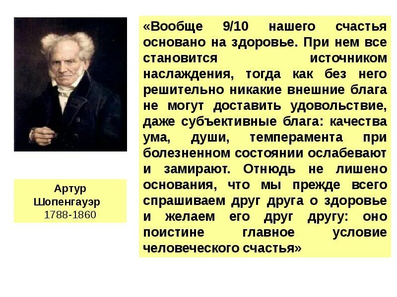 Шопенгауэр о жизни. Высказывания Шопенгауэра. Шопенгауэр о здоровье.