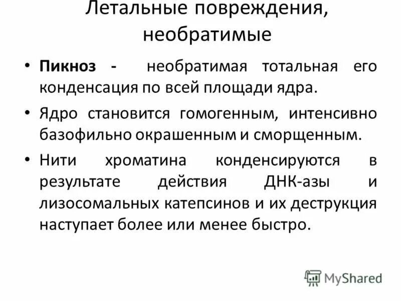 Необратимое повреждение