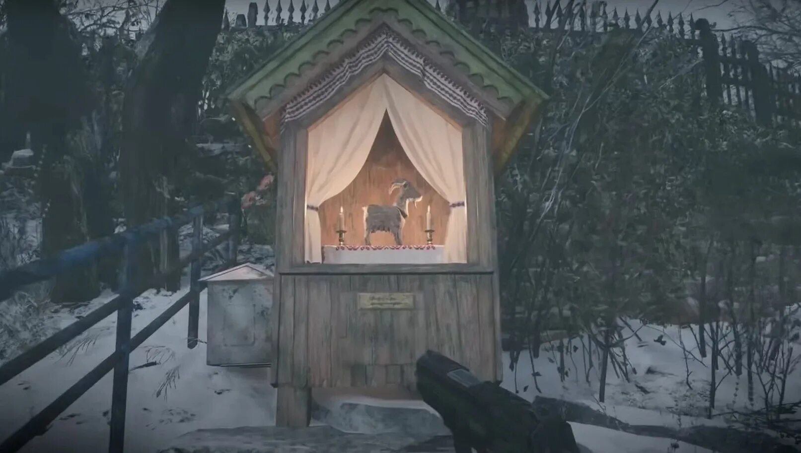 Сокровище у дома реки resident evil village. Дом с красной трубой resident evil village. ищите дом с красной трубой resident evil village. где найти дом с красной трубой резидент ивел виладж. как попасть в дом с красной трубой resident evil village.