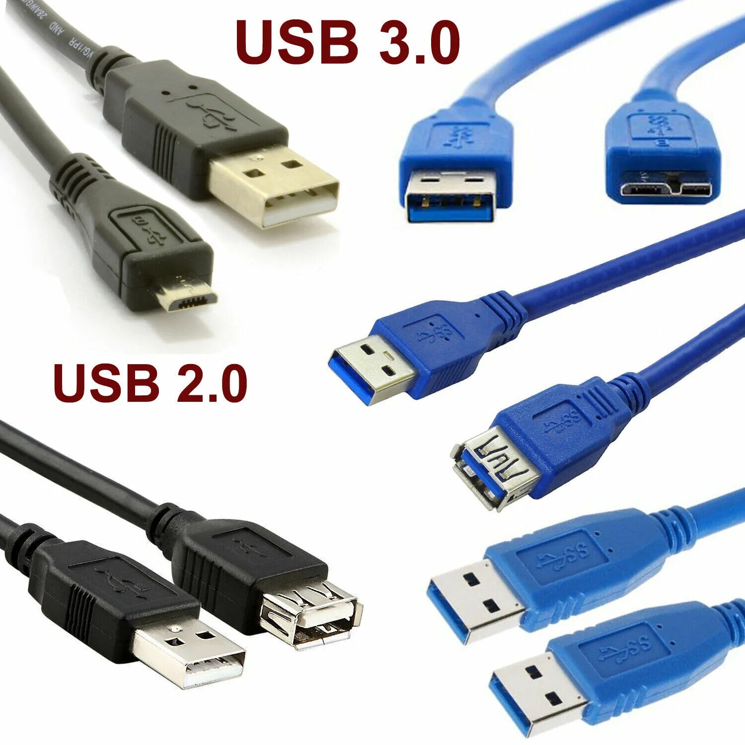 Как отличить usb. УСБ 3ю1. Юсб 2.0 и 3.0. USB 3.0 И USB 2.0. Кабель удлинитель юсб 2.0.