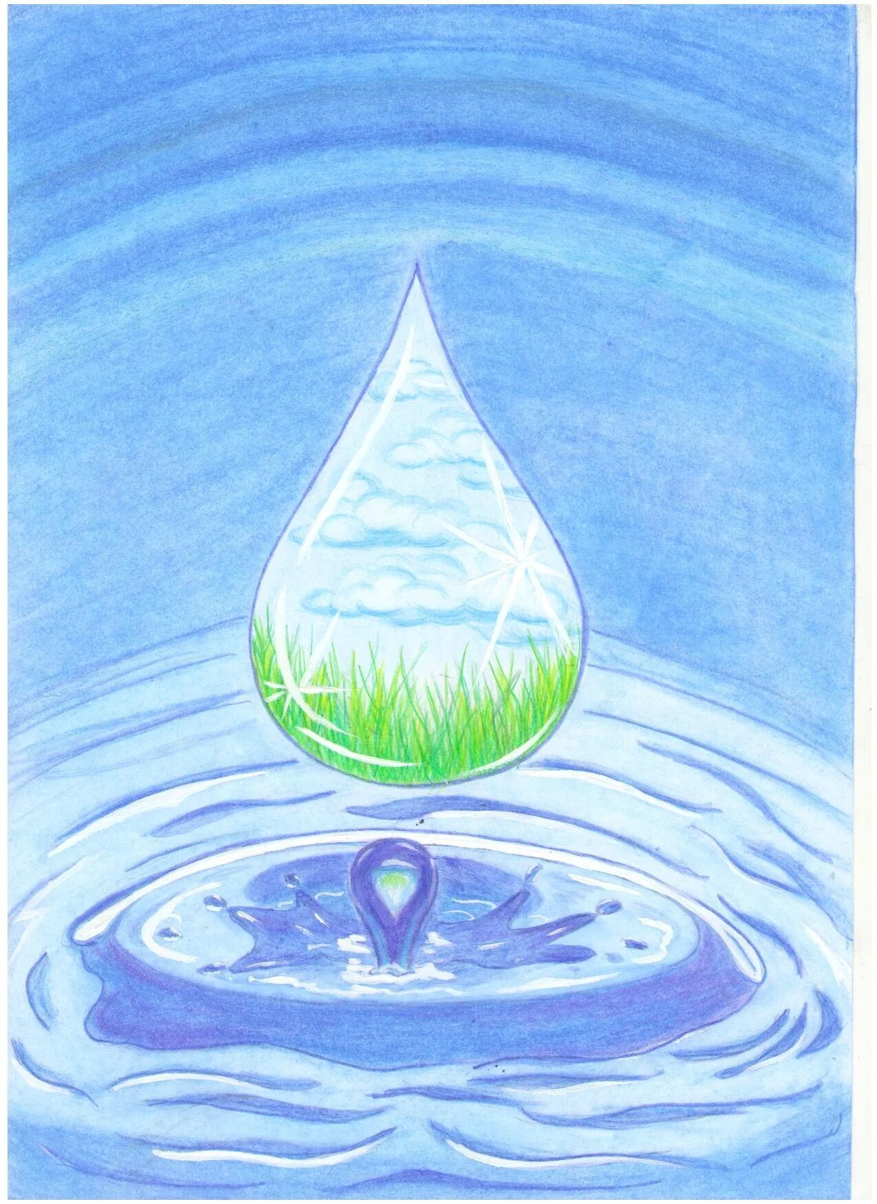 Нарисовать воду 2 класс окружающий мир. Вода рисунок. Мир воды. Рисование на воде. Экология воды для детей.