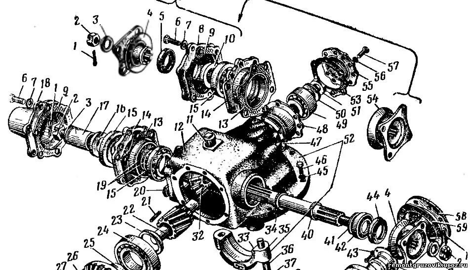 Редуктор заднего моста ЗИЛ 131 схема. Средний редуктор ЗИЛ 131 схема. Редуктор заднего моста ЗИЛ 131. Задний мост ЗИЛ 131. Средний мост зил 131