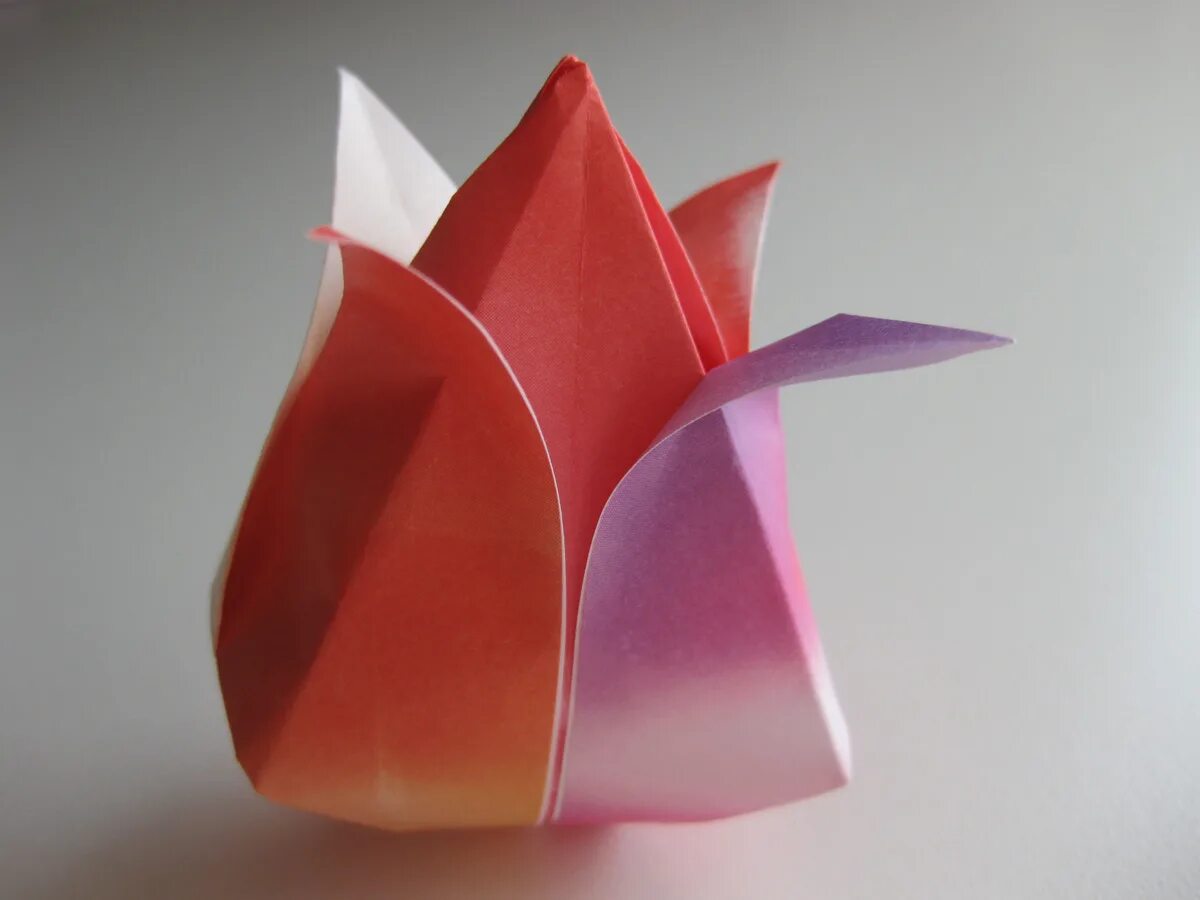 Оригами тюльпан. Объемные тюльпаны из бумаги. Оригами цветок тюльпан. Бумажные тюльпаны своими руками.