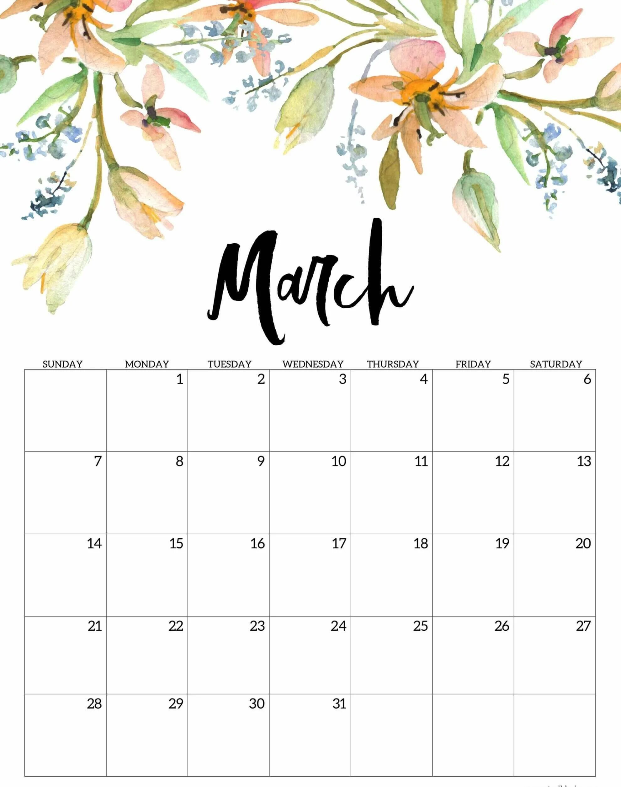 March calendar