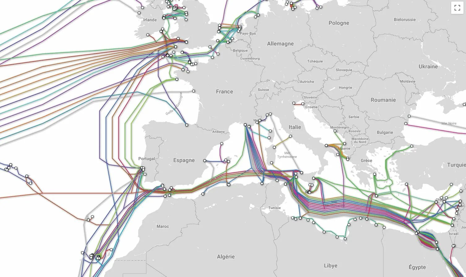 Оптоволоконные кабели в мире карта. Трансокеанические подводные кабели связи карта. Карта трансатлантических кабелей связи.
