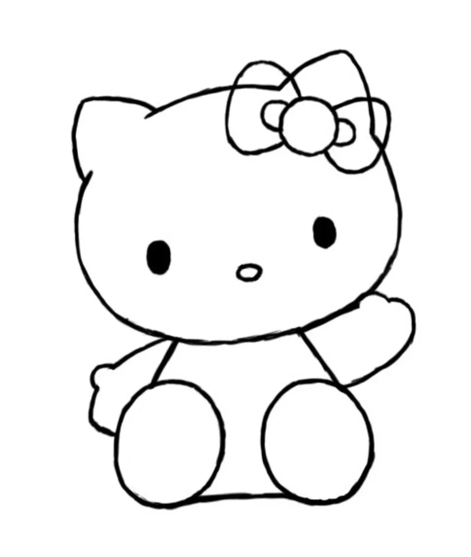 Как нарисовать легкую hello kitty