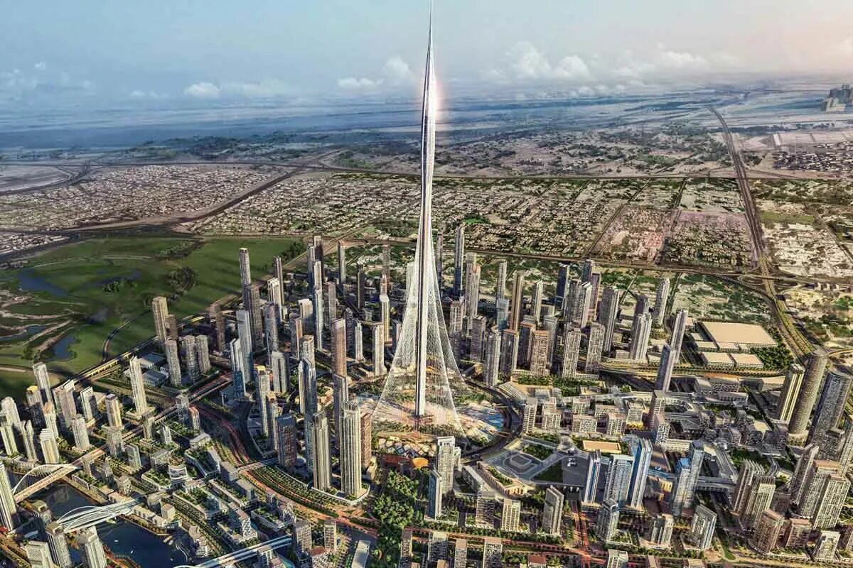 Dubai City Tower - 1.5 Miles High - Skyscraper Diagram