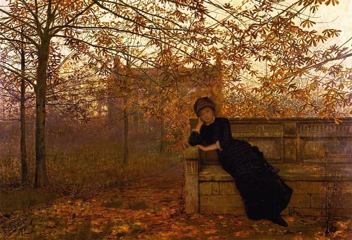 Джон Эткинсон Гримшоу осень. Джон Эткинсон Гримшоу (John Atkinson Grimshaw), (1836-1893). Осенние сожаление Джон Эткинсон Гримшоу. Картины Джон Эткинсон Гримшоу картины. Осенней ночью светлой и тихой я возвращался