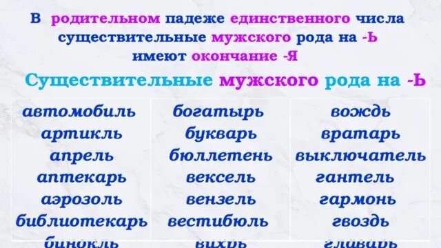 Слова мужского рода с шипящей на конце. Существительные мужского рода. Существительные мужского рода с окончанием ь. Слава оканчиваюшиеся на ь. Существительные мужского рода оканчивающиеся на ь.