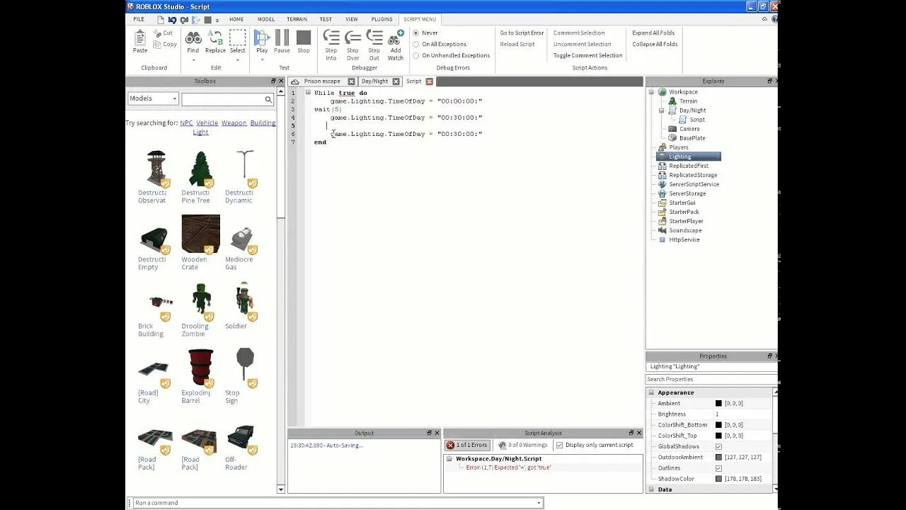 Roblox studio spawn