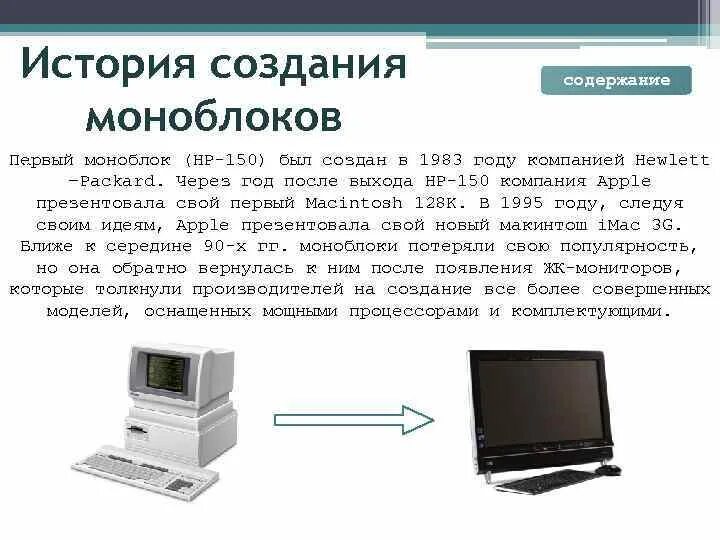 Функции моноблока. Из чего состоит моноблок. Составляющие моноблока. История появления монитора.