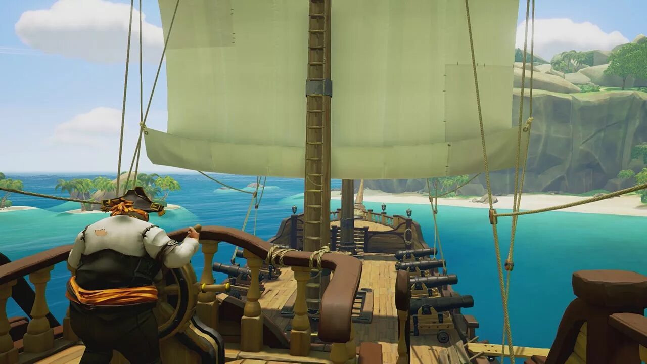 Sea of thieves ps4. Sea of Thieves геймплей. Sea of Thieves Xbox геймплей. Остров трёх Утёсов Sea of Thieves.