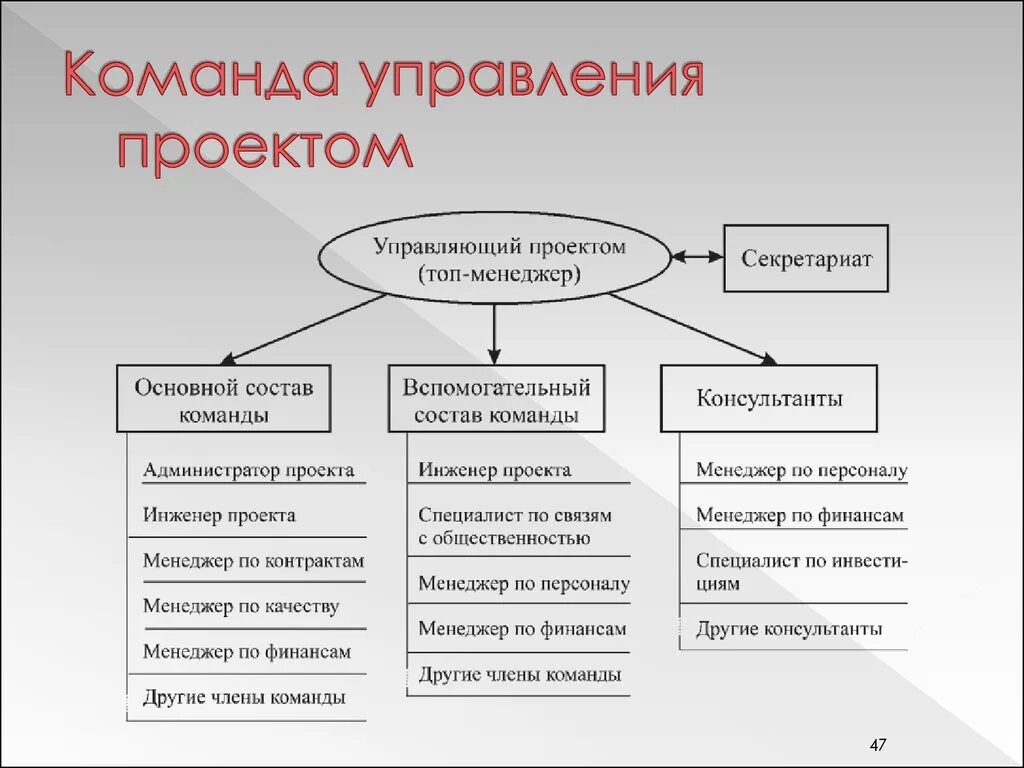 Ее организации она состояла из. Из кого состоит команда проекта. Схема управления командой проекта. Состав команды проекта. Состав команды управления проектом.