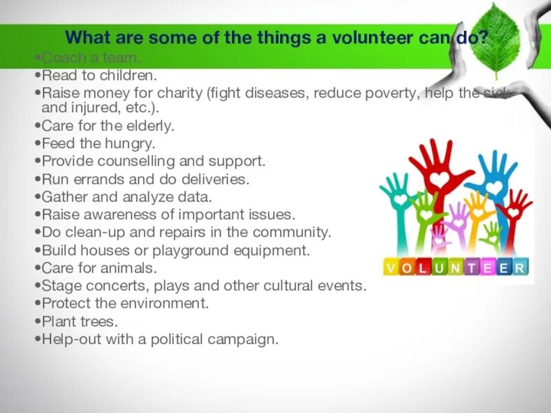 Kinds of volunteer organizations. Волонтерство на английском языке. Английский тема про волонтеров. Тема волонтерства на английском. Volunteering тема.