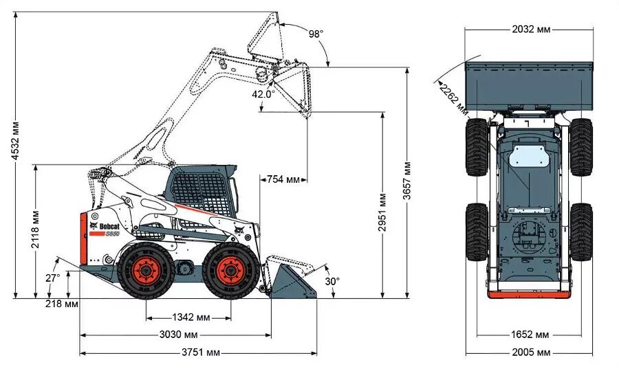 Bobcat размеры