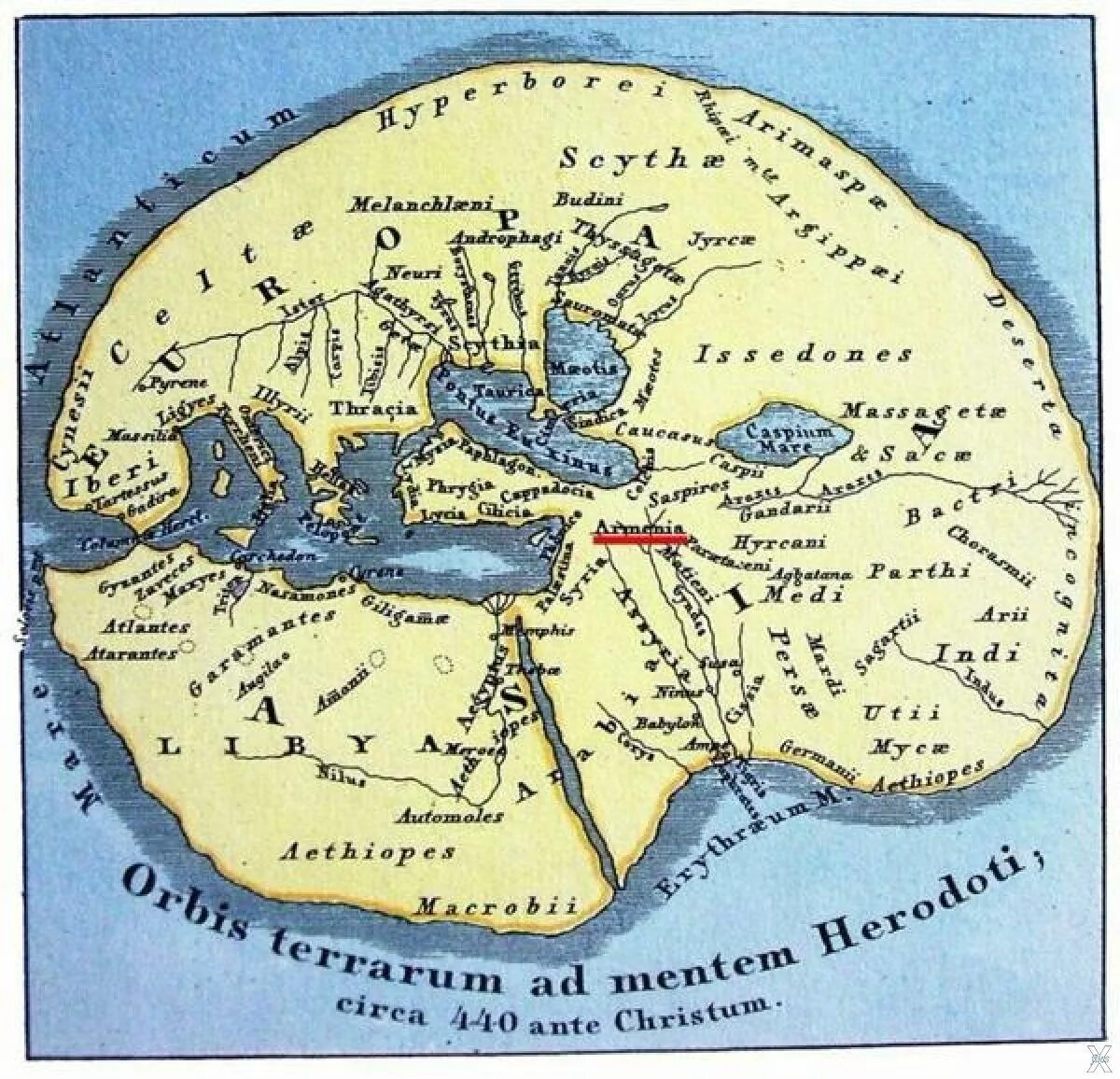 Первая карта личный. Карта Геродота 450 года до нашей эры. Карта Геродота 5 век до н.э.