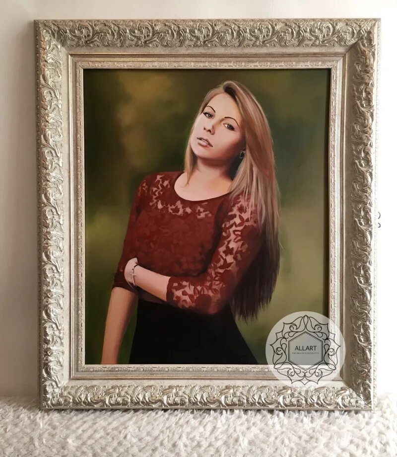 Любительский портрет. Портреты на заказ недорого. Портреты на заказ недорого. Нарисованный портрет маслом на холсте. Портреты на заказ недорого.