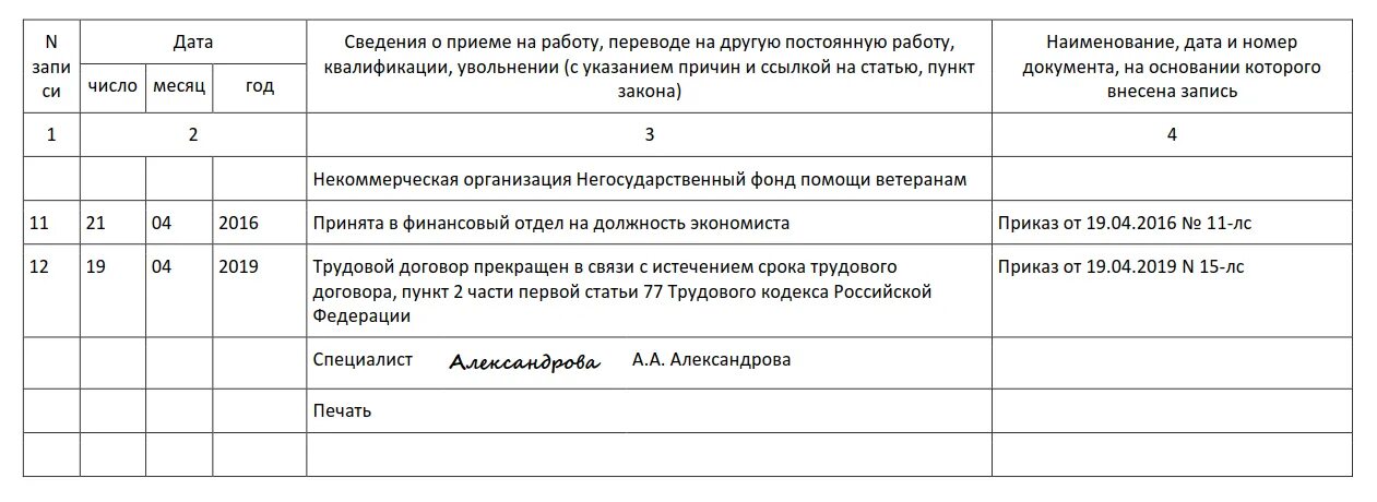 Увольнение по 580 указу президента. Запись в трудовой книжке по срочному договору. Запись в трудовой книжке по срочному трудовому договору. Увольнение срочный трудовой договор запись в трудовой книжке. Срочный трудовой договор запись в трудовой книжке образец.