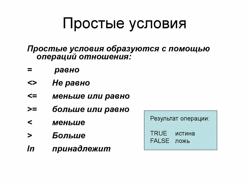 Операция условия c. Операции отношения в Паскале. Операция отношения в информатике. Перечислите операции отношения.. Логические операции в Паскале.