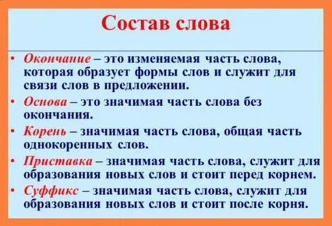 Форма слова это 2 класс правило