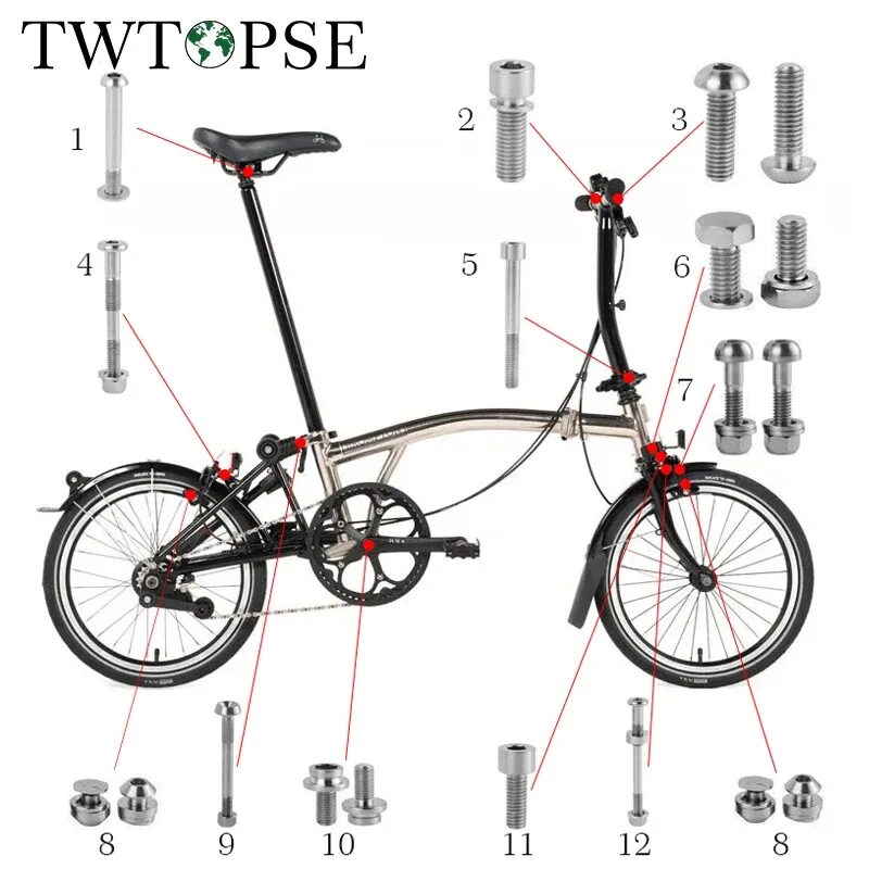 Колеса велосипеда размеры купить. Велосипед Brompton складной. Болт для руля для велосипеда стелс. Brompton титановый велосипед. Болты крепления велосипеда stels.