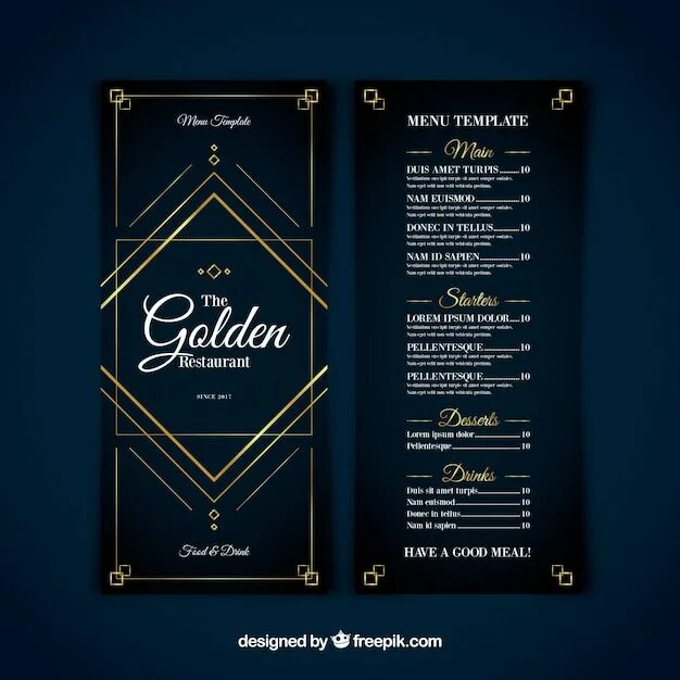 Menu layout