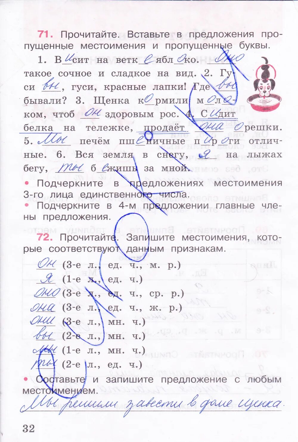 Русский язык 4 класс стр 32 ответы