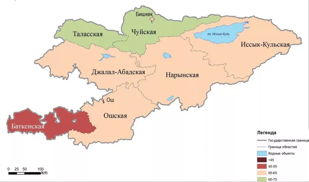 Области киргиз. Границы Кыргызстана на карте. Киргизия на карте с границами. Киргизия на карте 2021. Киргизия карта географическая.