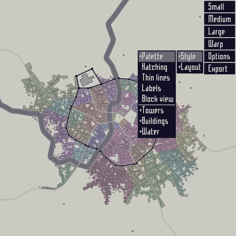 Generate map. Dnd city map generator. генератор карты города. генератор городов для днд. modern city map generator.