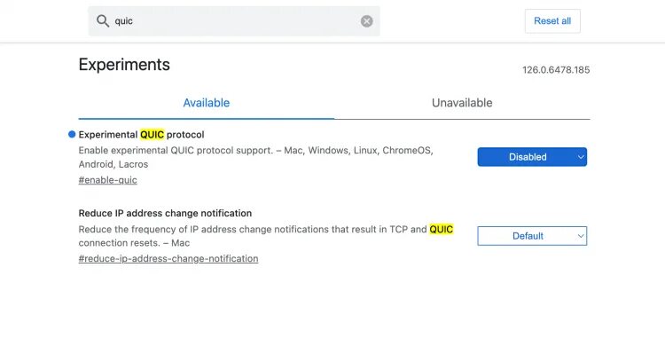 Flags enable quic experimental quic protocol. Flags enable quic experimental quic protocol