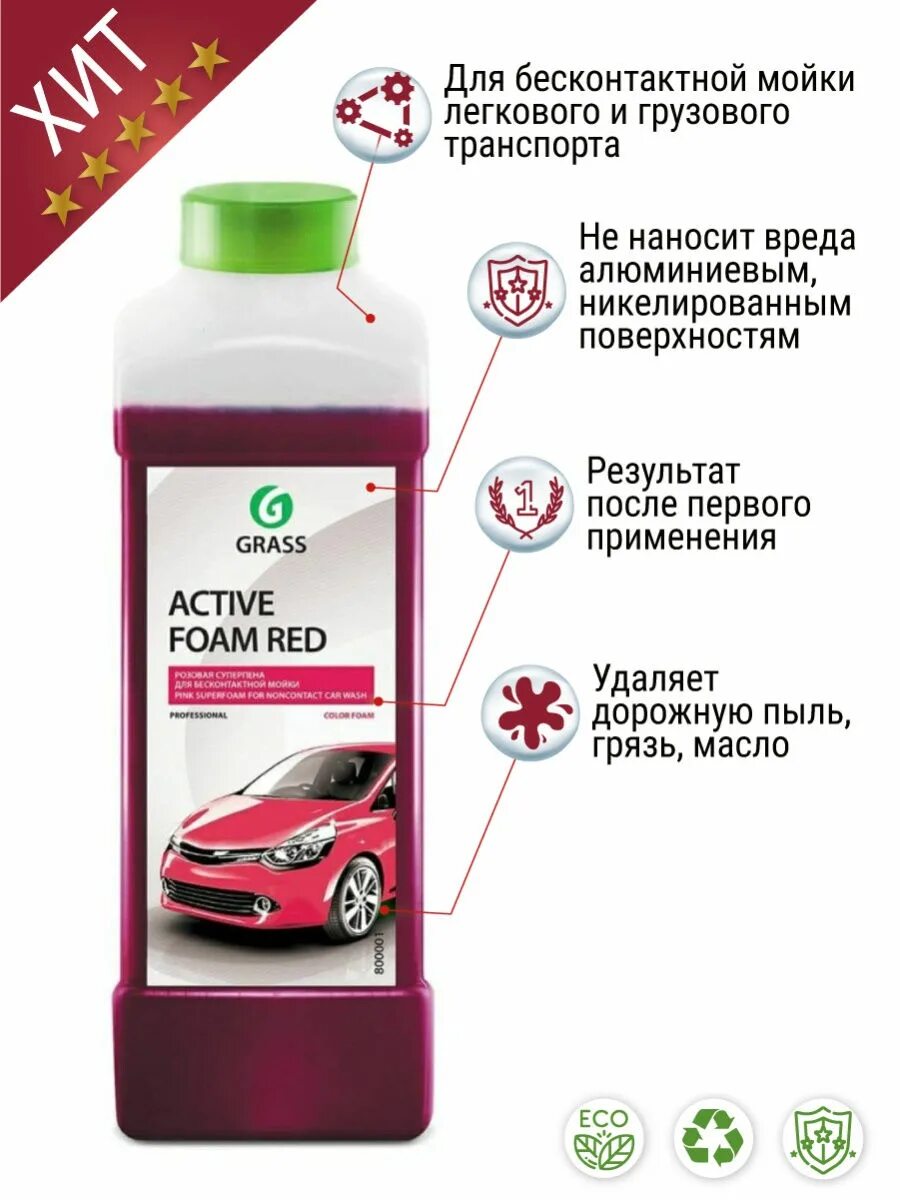 Автошампунь grass Active Foam Red. Grass автошампунь для бесконтактной мойки / активная пена Active Foam Red 1 л. Автошампунь grass Active Foam Red бесконтактная мойка 1л. Автошампунь "grass" "Active Foam Red" для бесконтактной мойки концентрат ( 5 кг). Активная пена для мойки купить