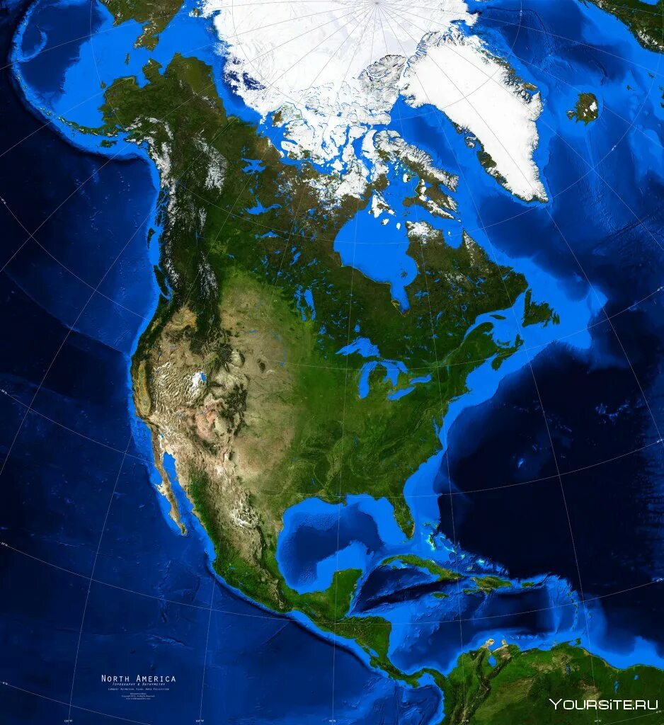 Сайты северная америка. Северная Америка материк. Континент Северная Америка. Карта Северной Америки со спутника. Северная Америка из космоса.