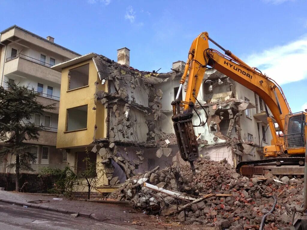 Demolish building