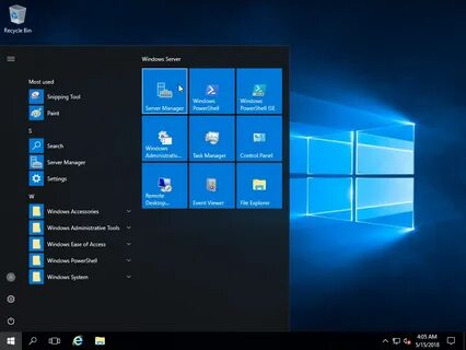 Версия windows 2016
