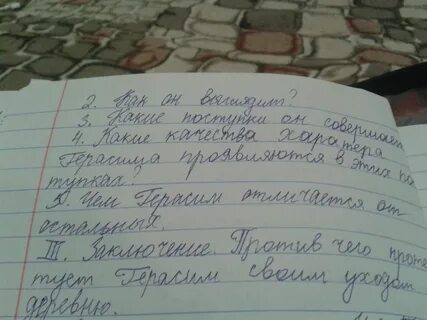 Сочинение муму 5 класс план сочинения